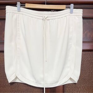 J.Crew cream‎ Mini Sport Casual Drawstring  Skirt Size 8